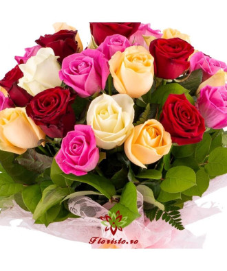 Buchet 31 Trandafiri Multicolori
