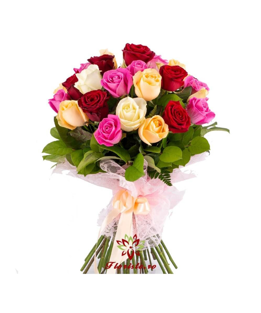 Buchet 31 Trandafiri Multicolori