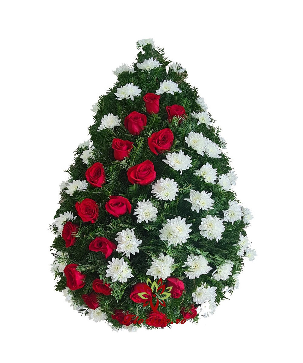 Coroana Funerara Trandafiri si Crizantema