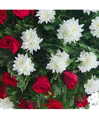 Coroana Funerara Trandafiri si Crizantema