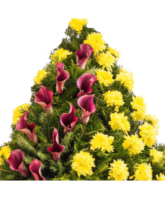 Coroana Funerara Cale si Crizantema